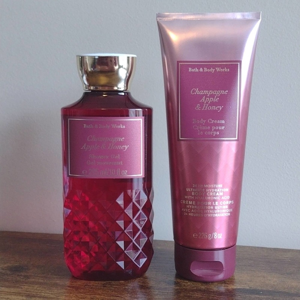 Bath and Body Works Champagne Apple and Honey Set